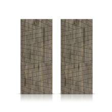 Load image into Gallery viewer, Flag Pattern Hollow Core Solid Wood Double Closet Sliding Door Slabs