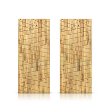 Load image into Gallery viewer, Flag Pattern Hollow Core Solid Wood Double Closet Sliding Door Slabs