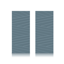 Load image into Gallery viewer, Flag Pattern Hollow Core Solid Wood Double Closet Sliding Door Slabs