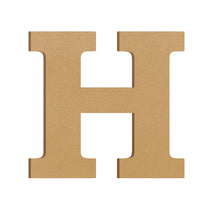Load image into Gallery viewer, Wood Block Letter Unfinished MDF Monogram Initial Alphabet Large Wall English Letters for Home Bedroom Office Wedding Party DIY Decor Ready to Paint or Stain