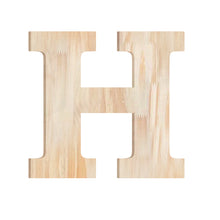 Load image into Gallery viewer, Wood Block Letter Unfinished Monogram Initial Alphabet Large Wall English Letters for Home Bedroom Office Wedding Party DIY Decor Ready to Paint or Stain