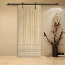 Load image into Gallery viewer, Solid Wood Hollow Core Modern Interior Sliding Barn Door with Hardware Kit