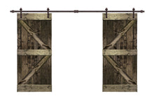 Load image into Gallery viewer, K Series Pre Assembled Stained Wood Interior Double Sliding Barn Door with Hardware Kit