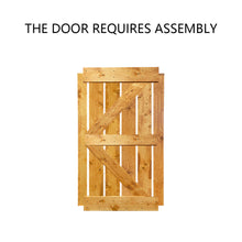 Load image into Gallery viewer, K Series Stained Solid Pine Wood Interior Double Sliding Barn Door With Hardware Kit