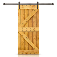 Load image into Gallery viewer, K Bar Pre-assembled Stained Wood Sliding Barn Door with Hardware Kit