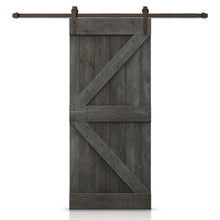 Load image into Gallery viewer, K Bar Pre-assembled Stained Wood Sliding Barn Door with Hardware Kit