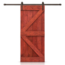 Load image into Gallery viewer, K Bar Stained Knotty Pine Wood Sliding DIY Barn Door with Hardware Kit