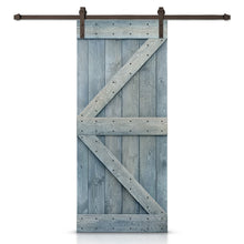 Load image into Gallery viewer, K Bar Stained Knotty Pine Wood Sliding DIY Barn Door with Hardware Kit