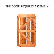 Load image into Gallery viewer, K Series Stained Solid Pine Wood Interior Double Sliding Barn Door With Hardware Kit