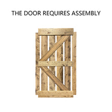 Load image into Gallery viewer, K Series Stained Solid Pine Wood Interior Double Sliding Barn Door With Hardware Kit