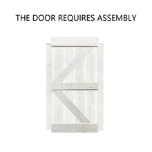 Load image into Gallery viewer, K Series Stained Solid Pine Wood Interior Double Sliding Barn Door With Hardware Kit