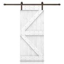 Load image into Gallery viewer, K Bar Pre-assembled Stained Wood Sliding Barn Door with Hardware Kit