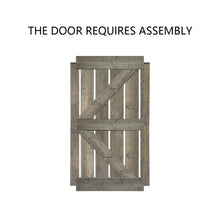 Load image into Gallery viewer, K Series Stained Solid Pine Wood Interior Double Sliding Barn Door With Hardware Kit