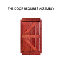 Load image into Gallery viewer, K Series Stained Solid Pine Wood Interior Double Sliding Barn Door With Hardware Kit