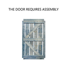 Load image into Gallery viewer, K Series Stained Solid Pine Wood Interior Double Sliding Barn Door With Hardware Kit
