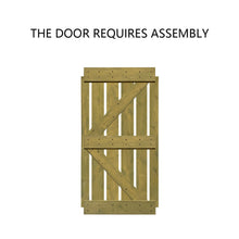 Load image into Gallery viewer, K Series Stained Solid Pine Wood Interior Double Sliding Barn Door With Hardware Kit
