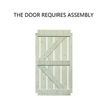 Load image into Gallery viewer, K Series Stained Solid Pine Wood Interior Double Sliding Barn Door With Hardware Kit