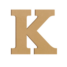 Load image into Gallery viewer, Wood Block Letter Unfinished MDF Monogram Initial Alphabet Large Wall English Letters for Home Bedroom Office Wedding Party DIY Decor Ready to Paint or Stain