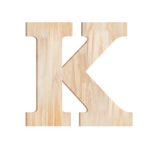 Load image into Gallery viewer, Wood Block Letter Unfinished Monogram Initial Alphabet Large Wall English Letters for Home Bedroom Office Wedding Party DIY Decor Ready to Paint or Stain
