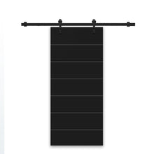 Load image into Gallery viewer, Painted Composite MDF Paneled Interior Sliding Barn Door with Hardware Kit