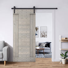 Load image into Gallery viewer, Paneled DIY Knotty Pine Solid Wood Interior Sliding Barn Door with Hardware Kit