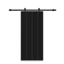 Load image into Gallery viewer, Painted Composite MDF Paneled Interior Sliding Barn Door with Hardware Kit