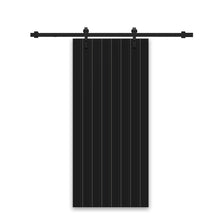 Load image into Gallery viewer, Painted Composite MDF Paneled Interior Sliding Barn Door with Hardware Kit