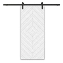 Load image into Gallery viewer, Diamond Pattern Composite MDF Sliding Barn Door with Hardware Kit