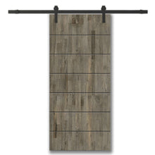 Load image into Gallery viewer, Paneled Solid Pine Wood Interior Sliding Barn Door with Hardware Kit