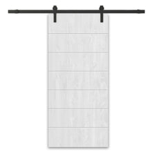 Load image into Gallery viewer, Paneled Solid Pine Wood Interior Sliding Barn Door with Hardware Kit