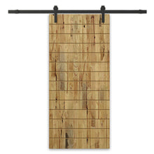 Load image into Gallery viewer, Paneled Solid Pine Wood Interior Sliding Barn Door with Hardware Kit
