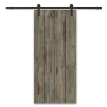 Load image into Gallery viewer, Paneled Hollow Core Solid Pine Wood Interior Sliding Barn Door with Hardware Kit