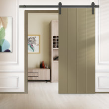Load image into Gallery viewer, Painted Composite MDF Paneled Interior Sliding Barn Door with Hardware Kit