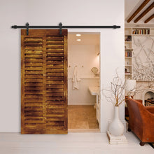 Load image into Gallery viewer, Japanese Series Pre Assemble Stained Wood Interior Sliding Barn Door with Hardware Kit