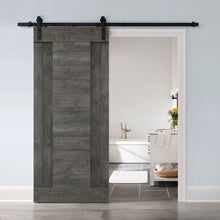Load image into Gallery viewer, Paneled DIY Knotty Pine Solid Wood Interior Sliding Barn Door with Hardware Kit