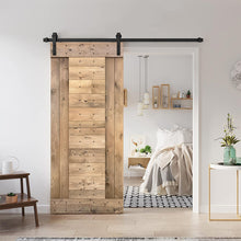 Load image into Gallery viewer, Paneled DIY Knotty Pine Solid Wood Interior Sliding Barn Door with Hardware Kit