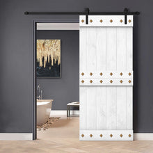 Load image into Gallery viewer, Paneled Solid Wood DIY Barn Door with Installation Hardware Kit and Clavos
