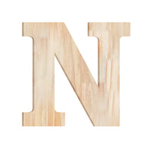 Load image into Gallery viewer, Wood Block Letter Unfinished Monogram Initial Alphabet Large Wall English Letters for Home Bedroom Office Wedding Party DIY Decor Ready to Paint or Stain