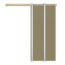 Load image into Gallery viewer, Painted Composite MDF Sliding Door with Pocket Door Frame and Hardware Kit