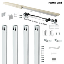 Load image into Gallery viewer, Soft Close and Open 24 in. to 36 in. Aluminum Upright Universal Pocket Door Frame for 2 in. x 4 in. Stud Wall