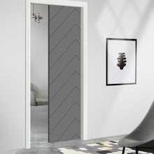 Load image into Gallery viewer, Herringbone Pattern Hollow Core MDF Door Slab for Pocket Door
