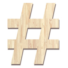 Load image into Gallery viewer, Wood Block Letter Unfinished Monogram Initial Alphabet Large Wall Numbers & Symbols for Home Bedroom Office Wedding Party DIY Decor Ready to Paint or Stain