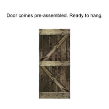 Load image into Gallery viewer, K Series Pre Assembled Stained Wood Interior Double Sliding Barn Door with Hardware Kit