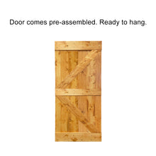 Load image into Gallery viewer, K Series Pre Assembled Stained Wood Interior Double Sliding Barn Door with Hardware Kit