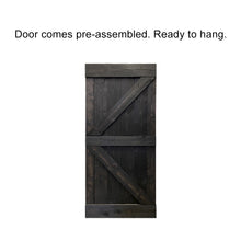 Load image into Gallery viewer, K Series Pre Assembled Stained Wood Interior Double Sliding Barn Door with Hardware Kit