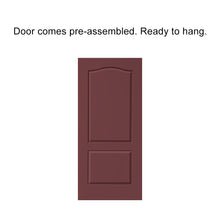 Load image into Gallery viewer, Stained Composite MDF 2 Panel Arch Top Interior Pocket Door