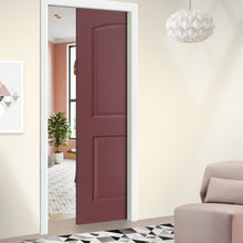 Load image into Gallery viewer, Composite MDF 2 Panel Round Top Interior Door Slab For Pocket Door