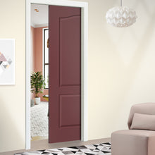 Load image into Gallery viewer, Stained Composite MDF 2 Panel Arch Top Interior Pocket Door