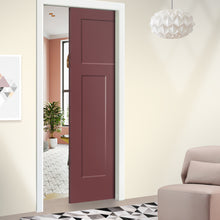Load image into Gallery viewer, Stained Composite MDF 3 Panel Interior Door Slab For Pocket Door