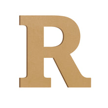 Load image into Gallery viewer, Wood Block Letter Unfinished MDF Monogram Initial Alphabet Large Wall English Letters for Home Bedroom Office Wedding Party DIY Decor Ready to Paint or Stain